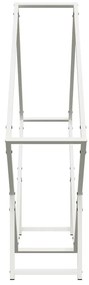 Suporte para lenha 100x25x100 cm aço laminado a frio branco