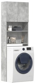 vidaXL Armário máquina lavar roupa derivados madeira concreto cinza