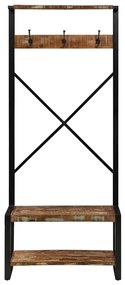 Suporte para roupas 80x40x190 cm madeira reciclada maciça