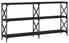 Mesa consola 156x28x80,5 cm derivados de madeira preto