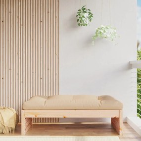 vidaXL Apoio de pés para jardim 120x80 cm pinho maciço