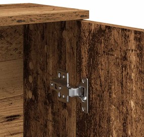 Móvel p/ casa banho c/ suporte rolos 39x22x90 cm madeira velha