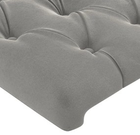 Estrutura de cama sem colchão 160x200 cm veludo cinzento-claro