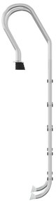 Escada de piscina 54x38x211 cm aço inoxidável 304