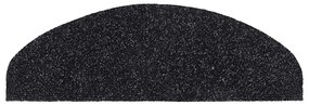 Tapetes de escada autoadesivos 20 pcs 65x21x4 cm preto