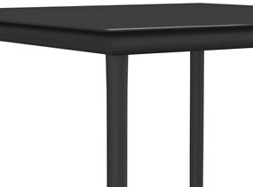 5 pcs conjunto de jantar p/ jardim c/ almofadões vime PE e aço