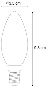 Lâmpada LED Inteligente E14 C35 Vidro Fosco 4.2W 470lm 2700-6500K