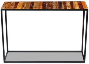 Mesa consola 110x35x76 cm madeira reciclada maciça