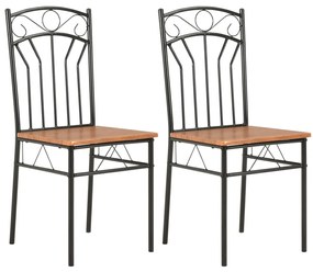 Cadeiras de jantar 2 pcs MDF castanho