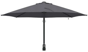 Parasol de Jardim Montado na Parede com LEDs Antracite, 248 cm
