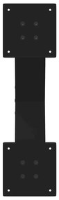 Pés para mesa de centro em formato de X, 2 peças, preto, 60x(30-31) cm