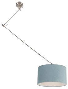 Candeeiro de suspensão moderno em aço com cúpula mineral 35 cm - Blitz Moderno