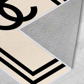 Tapete Capri – 50x80 – Bege e Preto