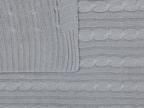 Manta decorativa em algodão cinzento claro 110 x 180 cm ANAMUR Beliani