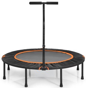 Trampolim de Fitness dobrável com cabo ajustável e almofada de segurança para crianças Laranja e Preto 120 cm