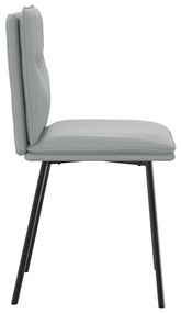 Cadeiras de jantar 4 pcs veludo cinzento-claro