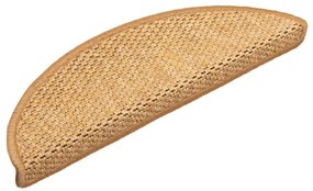 Tapetes escada adesivos aspeto sisal 15 pcs cor de sisal
