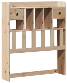 Cama com estante sem colchão 75x190 cm pinho maciço