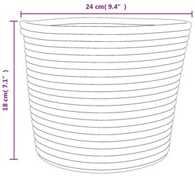 Cestos de arrumação 2 pcs Ø24x18 cm algodão castanho e branco