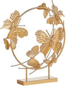Figura decorativa em metal dourado 48 cm BERYLLIUM Beliani