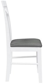 Cadeiras de jantar com almofadões 2 pcs madeira maciça branco