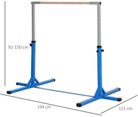 HOMCOM Barra de Ginástica para Crianças acima de 3 Anos Barra de Trein