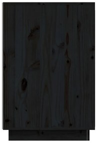 Secretária 140x50x75 cm madeira de pinho maciça preto