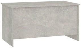Mesa de centro 102x55,5x52,5cm madeira processada cinza cimento
