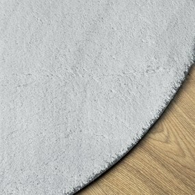 Tapete 'HUARTE'de Pelo Curto Suave e Lavável Cinza 100x200 cm