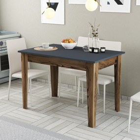 Mesa de Cozinha Kiev – Nogueira e Antracite – 110x75x72 cm
