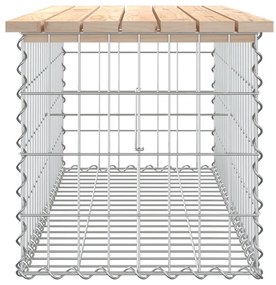 Banco de jardim c/ design gabião 103x44x42 cm pinho maciço