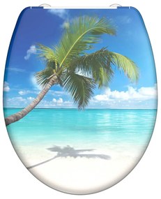 435100 SCHÜTTE Assento de sanita c/ fecho suave CARRIBEAN duroplast estampado