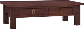 vidaXL Mesa de centro clássica 100x50x30 cm mogno maciço castanho