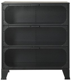 Armários arrumação 2pcs 72x36x82 cm metal e MDF cinzento
