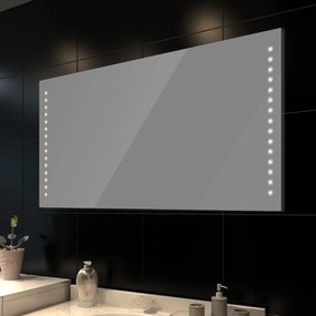 240513 vidaXL Espelho de casa de banho com luzes LED, instalação parede, 100 x 60 cm