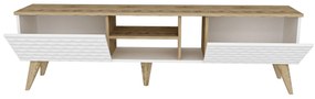 Móvel TV Egg – Branco Nogueira – 180 cm x 53 cm x 35 cm