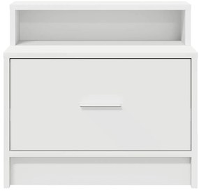 Mesas de cabeceira com gaveta 2 pcs 51x31x47 cm branco