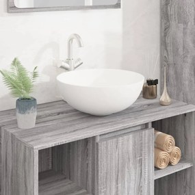 153343 vidaXL Lavatório redondo 36x15 cm cerâmica branco