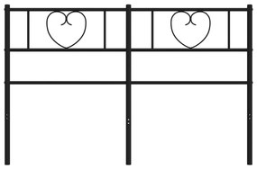 Cabeceira de cama 160 cm metal preto