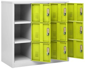 Cacifos 2 pcs 90x45x92,5 cm aço cinzento-claro e verde