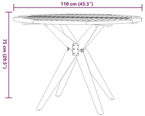 6 pcs conjunto de jantar para jardim madeira de acácia maciça