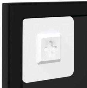 Espelhos de parede 2 pcs 100x60 cm metal preto