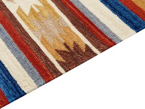 Tapete Kilim em lã multicolor 80 x 150 cm JRARAT Beliani