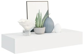 Prateleira de parede com gaveta MDF 60x23,5x10 cm branco
