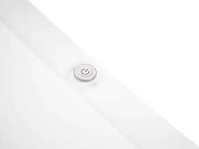 Banheira autónoma de hidromassagem em acrílico branco com LED 180 x 85 cm ANTIGUA Beliani