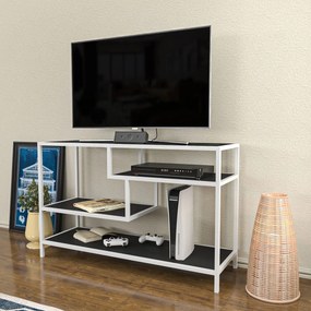 Móvel TV Robbins – Branco e Antracite – 120x39x75 cm