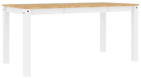 4 pcs conjunto de jantar Panama madeira pinho maciça branco