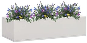 vidaXL Floreira para escritórios 90x40x23 cm aço cinzento-claro