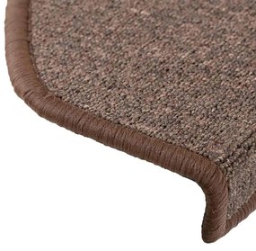Tapetes de escada 30 pcs 65x24x4 cm castanho café