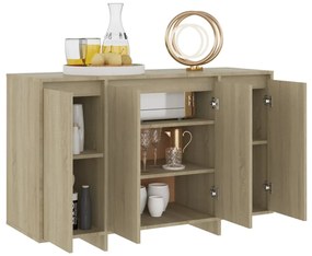 Aparador 120x41x75 cm derivados de madeira carvalho sonoma